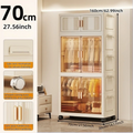 Axyaa 70cm Foldable Storage Cabinet with Wheels for Bedroom/Living Room/Study
