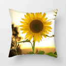 Sunflower Rose Dandelion Floral Cushion Cover for Home Decor 45X45CM by Axyaa