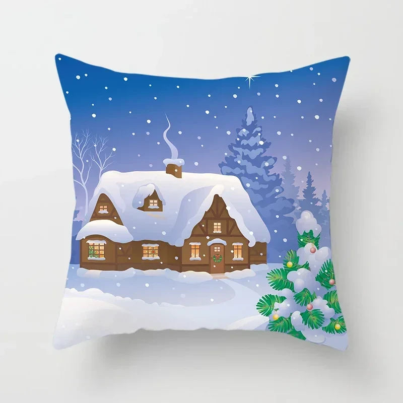Axyaa Christmas Home Pillowcases Printed Bed Decoration Cushion Covers