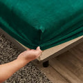 Axyaa Winter Plush Velvet Fitted Bed Sheet - Soft & Warm Double Bedspread Protector