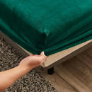 Axyaa Winter Plush Velvet Fitted Bed Sheet - Soft & Warm Double Bedspread Protector