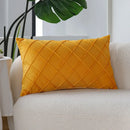 Yellow Soft Pillow Cover for Living Room Sofa Decor by Axyaa - Rectangular Chic Cushion Case