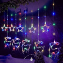 Axyaa Christmas Tree Curtain Lights with Remote - 8 Modes for Home, Party, Garden