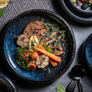 Axyaa Ceramic Round Tableware Set for Pasta, Steak, Salad, and Desserts