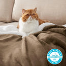 Axyaa Sherpa Fleece Blanket - Cozy & Plush Throw for Couch - Camel