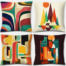 Axyaa Geometric & Animal Pattern Cushion Cover for Sofa, Bedroom, Car - Abstract Design