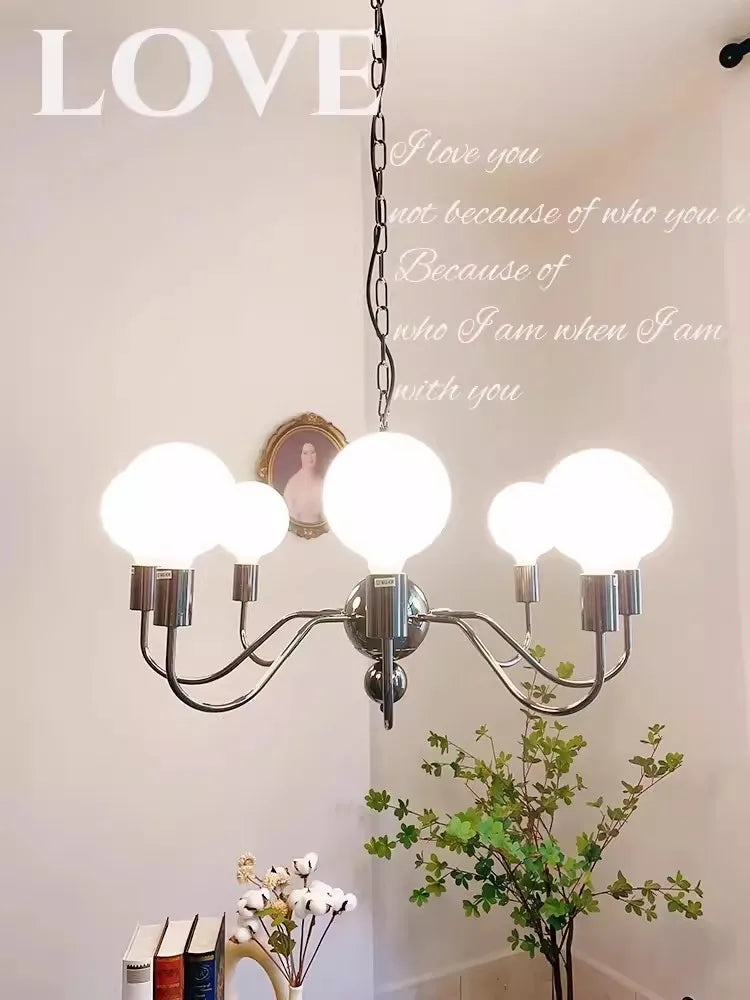 Axyaa Pearl Black Chandelier: Bauhaus High-End Minimalist Luxury
