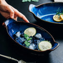 Axyaa Boat-Shaped Ceramic Fish Bowl for Baking, Cheese, and Serving