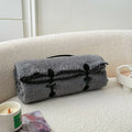 Axyaa Cloud Velvet Cartoon Pattern Blanket with Warm Belt Handle