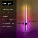 Axyaa Rotatable RGB LED Wall Lamp 60/80/100cm for Bedroom Living Room Decor