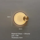 Axyaa Brass Ring LED Wall Sconce for Home Art Deco Lighting in Various Rooms