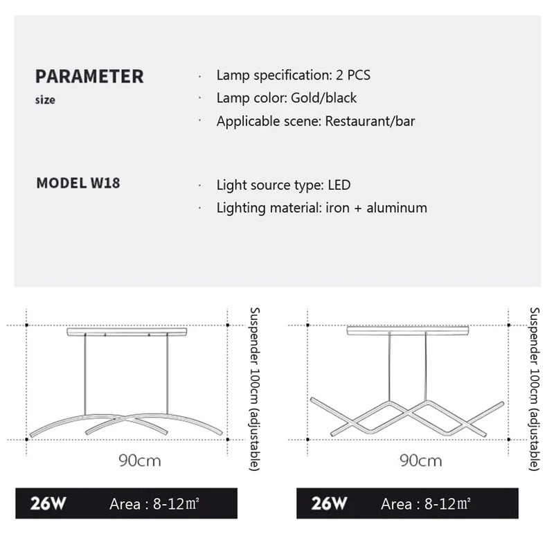 Axya LED Pendant Chandelier for Home Decor and Lighting with Remote Control