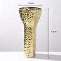 Axyaa Golden Geometric Ceramic Vase Flowerpot Home Decoration Accessory
