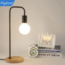 Axyaa Vintage Nordic Wooden Desk Lamp with LED Bulb