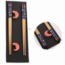Axyaa Wood Sushi Chopsticks Set - Japanese & Chinese Tableware Gift