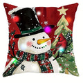 Axyaa LED Luminous Pillowcase - Snowman & Christmas Tree Design for Home Decoration & Gifts