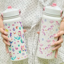 Insulated Axyaa Unicorn Mermaid Tumbler with Handle & Straw: Hot/Cold Drinks Water Kettle