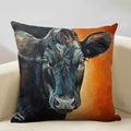 Axyaa Cattle and Sheep Cushion Cover for Home Decor - 45x45cm Linen Pillow