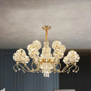 Modern Crystal Chandelier by Axyaa - Elegant Lighting for Living, Master & Dining Rooms