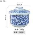 Axyaa Japanese Ceramic Bowl with Lid for Molecular Cuisine and Desserts