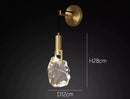 Axyaa Crystal Stone Pendant Light Gold Copper Ceiling Lamp