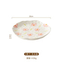 Axyaa Hand-Pinch Ceramic Plate - Vintage Floral Patterns - Multi-Use Serving Plate