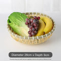 Axyaa Handmade Pastoral Fruit Snack Basket: Durable Storage with Exquisite Drainage