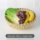 Axyaa Handmade Pastoral Fruit Snack Basket: Durable Storage with Exquisite Drainage