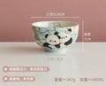 Axyaa 5-Inch Ceramic Panda Rice Bowl - Microwave Safe, High Aesthetic Value