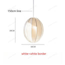 Axyaa Nordic Fabric Lantern LED Chandelier Pendant Light for Home Decor