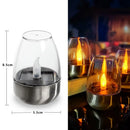 Axyaa LED Solar Candles - Flameless Rechargeable Outdoor Night Light