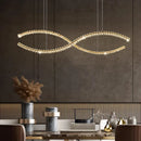 Axyaa Crystal Chandeliers: Modern LED Ceiling Hanging Lights for Living Room