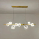 Axyaa Nordic Sky Chandelier: Modern LED Gold Magic Bean Bubble Lamp