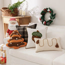Axyaa New Year Festival Tree Embroidery Pillow Cover Sofa Cushion Headboard Decor