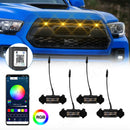 Axyaa Eagle Eye LED RGB Grill Light with APP Control for Off-Road Warning
