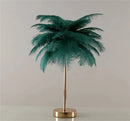 Axyaa Ostrich Feather LED Lamp: Stylish Bedroom Lighting for Home Decor