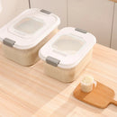 Axyaa Plastic Rice Bucket Grains Storage Box Food Container Kitchen Organizer