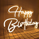 Axyaa Large Happy Birthday Neon Sign Light Wall Decor Wedding Party Neon Light Sign