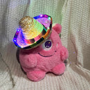 Axyaa Pet Sombrero Hat: Cute Dog Cat Straw Sun Hat with LED Lights