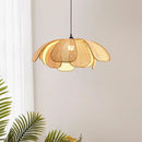 Axyaa Rattan Weave Petal Chandelier - Medieval Creative Art for Living Room