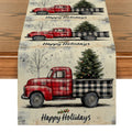 Christmas Tree Snowflakes Table Runner by Axyaa: Farmhouse Wedding Party Decoration
