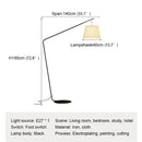 Axyaa Nordic Black Fishing Floor Lamp Modern LED Standing Light