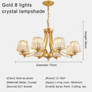 Axyaa Crystal Golden Pendant Lights - Modern Minimalist American Light Luxury Fixtures