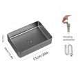 Axyaa Striped Rectangular Ceramic Bathroom Sink