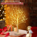 LED Birch Tree Light Warm White USB Battery Power Decorative Tree for Christmas Axyaa