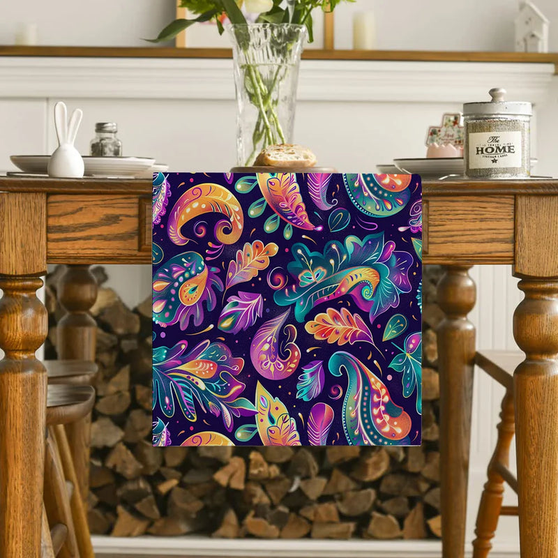Axyaa Paisley Pattern Table Runner for Wedding, Dining, and Holiday Party Decor