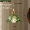 Axyaa Green Glass Pendant Light Modern Chandelier for Kitchen Island