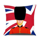 Axyaa London Guard Street Scene Cushion Cover - Cute Cartoon Design