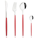 Axyaa Pink Silver Stainless Steel Cutlery Set