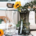 Axyaa Glass Vase for Lilies: Minimalist Nordic Living Room Decor